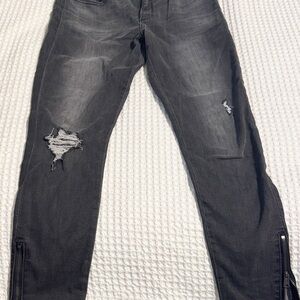 Lucky Brand Gray Distressed Skinny Jeans 27